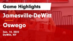 Jamesville-DeWitt  vs Oswego  Game Highlights - Jan. 14, 2022