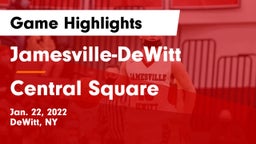 Jamesville-DeWitt  vs Central Square  Game Highlights - Jan. 22, 2022