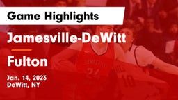 Jamesville-DeWitt  vs Fulton  Game Highlights - Jan. 14, 2023