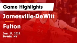 Jamesville-DeWitt  vs Fulton  Game Highlights - Jan. 27, 2023