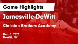 Jamesville-DeWitt  vs Christian Brothers Academy  Game Highlights - Dec. 1, 2023