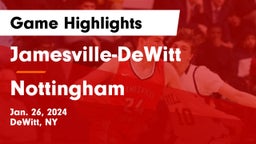 Jamesville-DeWitt  vs Nottingham  Game Highlights - Jan. 26, 2024