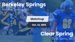 Matchup: Berkeley Springs vs. Clear Spring  2016