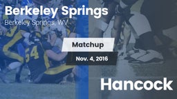 Matchup: Berkeley Springs vs. Hancock 2016