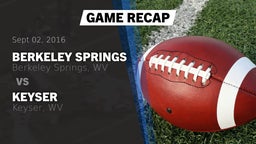 Recap: Berkeley Springs  vs. Keyser  2016