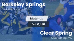 Matchup: Berkeley Springs vs. Clear Spring  2017