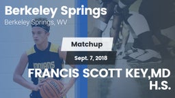 Matchup: Berkeley Springs vs. FRANCIS SCOTT KEY,MD H.S. 2018