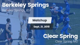 Matchup: Berkeley Springs vs. Clear Spring  2018