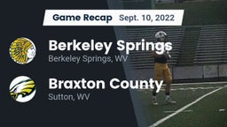 Recap: Berkeley Springs  vs. Braxton County  2022