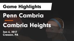 Penn Cambria  vs Cambria Heights  Game Highlights - Jan 6, 2017