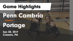 Penn Cambria  vs Portage  Game Highlights - Jan 28, 2017