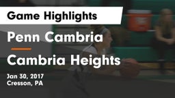Penn Cambria  vs Cambria Heights  Game Highlights - Jan 30, 2017