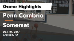 Penn Cambria  vs Somerset  Game Highlights - Dec. 21, 2017