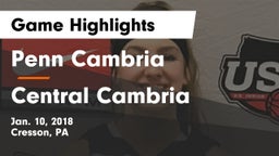 Penn Cambria  vs Central Cambria  Game Highlights - Jan. 10, 2018