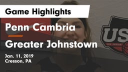 Penn Cambria  vs Greater Johnstown  Game Highlights - Jan. 11, 2019