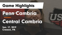 Penn Cambria  vs Central Cambria  Game Highlights - Jan. 17, 2019