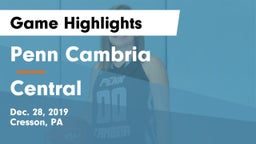 Penn Cambria  vs Central  Game Highlights - Dec. 28, 2019