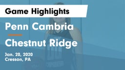 Penn Cambria  vs Chestnut Ridge  Game Highlights - Jan. 20, 2020