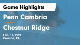 Penn Cambria  vs Chestnut Ridge  Game Highlights - Feb. 17, 2021
