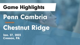 Penn Cambria  vs Chestnut Ridge  Game Highlights - Jan. 27, 2023