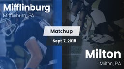 Matchup: Mifflinburg High vs. Milton  2018