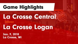 La Crosse Central  vs La Crosse Logan Game Highlights - Jan. 9, 2018