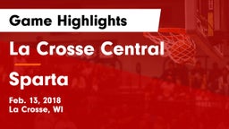 La Crosse Central  vs Sparta  Game Highlights - Feb. 13, 2018