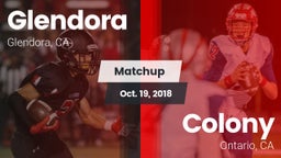 Matchup: Glendora  vs. Colony  2018