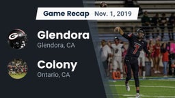 Recap: Glendora  vs. Colony  2019