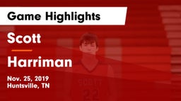 Scott  vs Harriman  Game Highlights - Nov. 25, 2019