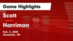Scott  vs Harriman  Game Highlights - Feb. 3, 2020