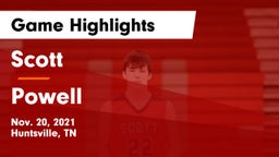 Scott  vs Powell  Game Highlights - Nov. 20, 2021