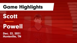 Scott  vs Powell  Game Highlights - Dec. 22, 2021