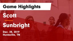 Scott  vs Sunbright Game Highlights - Dec. 28, 2019