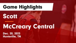 Scott  vs McCreary Central  Game Highlights - Dec. 20, 2023