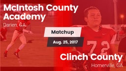 Matchup: McIntosh County vs. Clinch County  2017