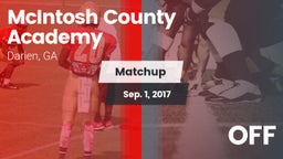 Matchup: McIntosh County vs. OFF 2017