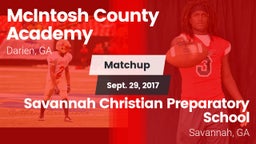 Matchup: McIntosh County vs. Savannah Christian Preparatory School 2017