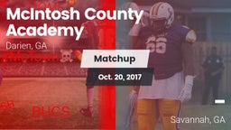 Matchup: McIntosh County vs. - 2017