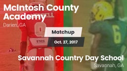 Matchup: McIntosh County vs. Savannah Country Day School 2017