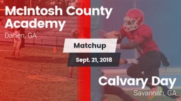 Matchup: McIntosh County vs. Calvary Day  2018