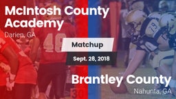 Matchup: McIntosh County vs. Brantley County  2018