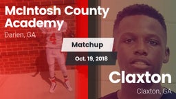 Matchup: McIntosh County vs. Claxton  2018