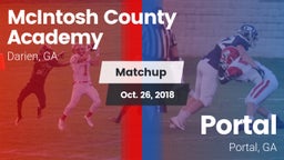 Matchup: McIntosh County vs. Portal  2018