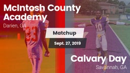 Matchup: McIntosh County vs. Calvary Day  2019