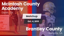 Matchup: McIntosh County vs. Brantley County  2019