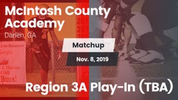 Matchup: McIntosh County vs. Region 3A Play-In (TBA) 2019