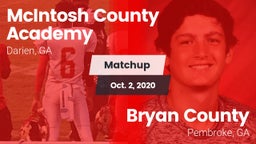 Matchup: McIntosh County vs. Bryan County  2020