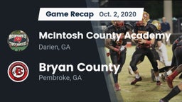 Recap: McIntosh County Academy  vs. Bryan County  2020