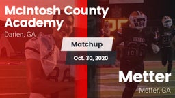 Matchup: McIntosh County vs. Metter  2020